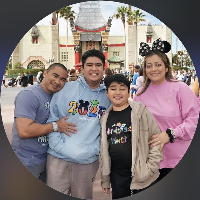 Sharon with her family